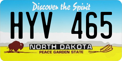 ND license plate HYV465