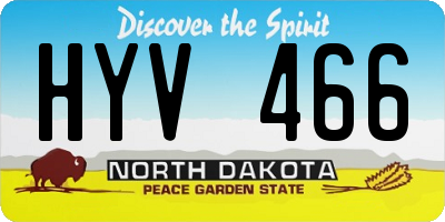ND license plate HYV466