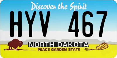 ND license plate HYV467