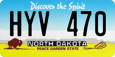 ND license plate HYV470