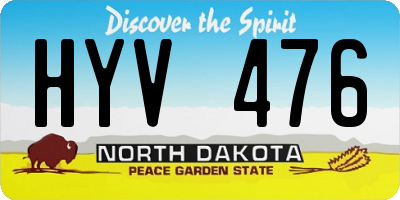 ND license plate HYV476