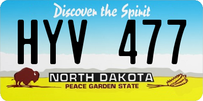 ND license plate HYV477