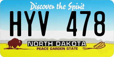 ND license plate HYV478