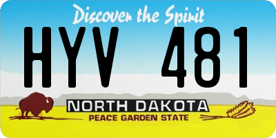 ND license plate HYV481