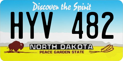 ND license plate HYV482