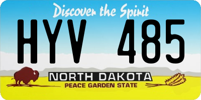 ND license plate HYV485
