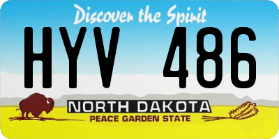 ND license plate HYV486