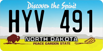 ND license plate HYV491