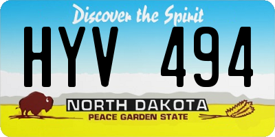 ND license plate HYV494