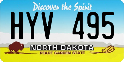 ND license plate HYV495
