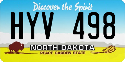 ND license plate HYV498