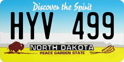 ND license plate HYV499