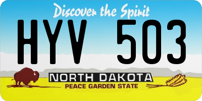 ND license plate HYV503