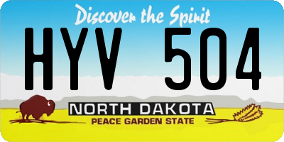 ND license plate HYV504