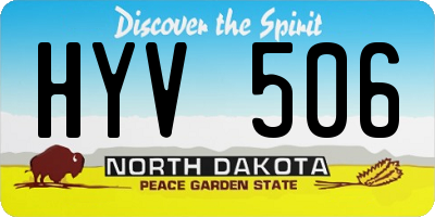 ND license plate HYV506