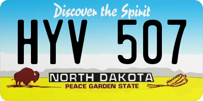ND license plate HYV507