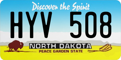 ND license plate HYV508
