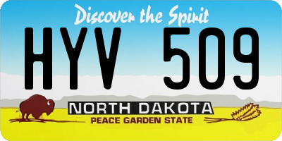 ND license plate HYV509