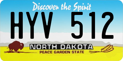 ND license plate HYV512