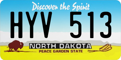 ND license plate HYV513
