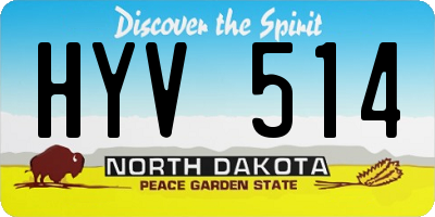 ND license plate HYV514