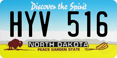 ND license plate HYV516