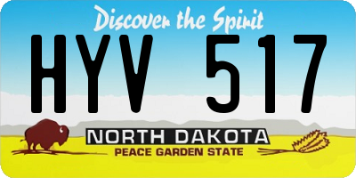 ND license plate HYV517