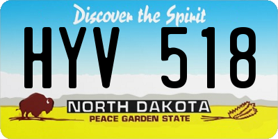 ND license plate HYV518