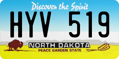 ND license plate HYV519