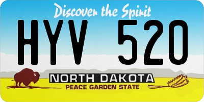 ND license plate HYV520