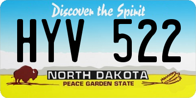 ND license plate HYV522