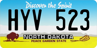 ND license plate HYV523