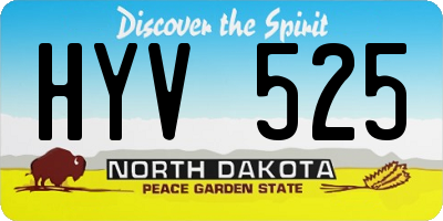 ND license plate HYV525