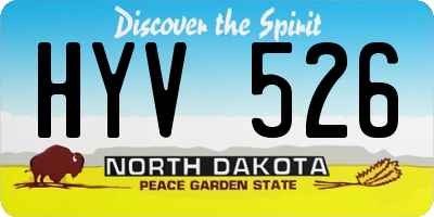 ND license plate HYV526