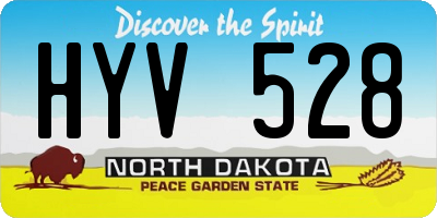 ND license plate HYV528