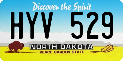 ND license plate HYV529