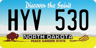 ND license plate HYV530