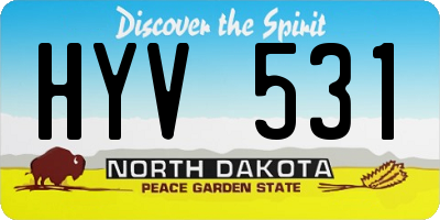 ND license plate HYV531