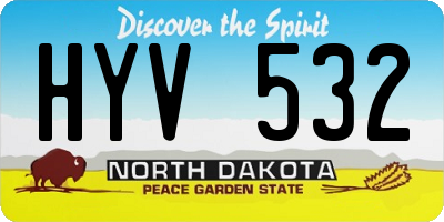 ND license plate HYV532