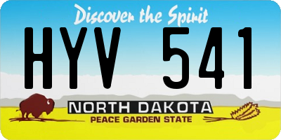 ND license plate HYV541
