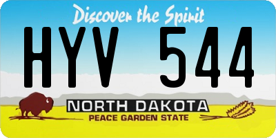 ND license plate HYV544