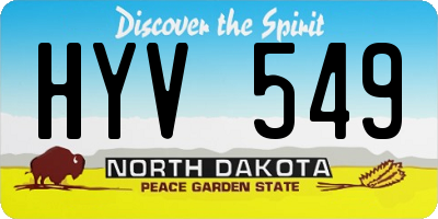 ND license plate HYV549