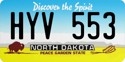 ND license plate HYV553