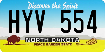 ND license plate HYV554