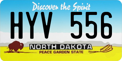 ND license plate HYV556