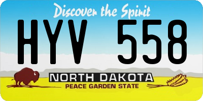ND license plate HYV558