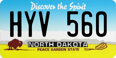 ND license plate HYV560