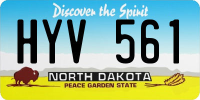 ND license plate HYV561