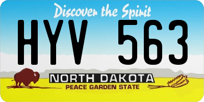 ND license plate HYV563
