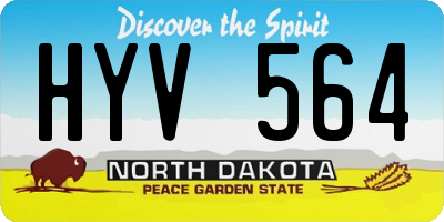ND license plate HYV564